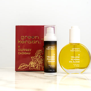 Green Keratin Yellow Plasma Oil Elixir - Huile pour le visage 50ml + Yellow Plasma Cream Format Découverte 30ml